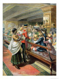 Buy Children's Christmas Dinner at Sea from the Graphic Christmas Number, 1889 at AllPosters.com