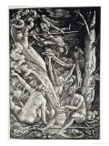 Witches at the Sabbath, Hans Baldung Grien, a History of Magic Published Late 19th Century