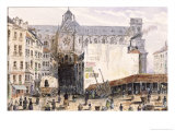 Buy View of St. Eustache Seen from the Rue Montmartre, 1830 at AllPosters.com