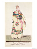 Buy Chinese Emperor in Ceremonial Costume, from Estat Present de La Chine by Pere Bouvet, 1697 at AllPosters.com