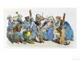 Buy The New Musical Language, Caricature from Les Metamorphoses du Jour Series, Reprinted in 1854 at AllPosters.com