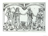 Buy Death Taking the Priest and the Peasant, from the Danse Macabre, Published Paris, 1485 at AllPosters.com