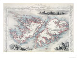 Falkland Islands and Patagonia, Series of World Maps, c.1850