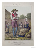 Buy Threshing Corn in the Laval Region, c.1845 at AllPosters.com