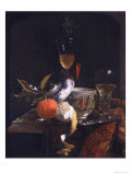 Still Life with Chinese Sugar Jar, Glass Goblet and Fruit