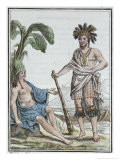 Buy Man and Woman from Easter Island, from Encyclopedie Des Voyages, c.1810 at AllPosters.com