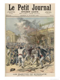 Buy Events in Bordeaux: Burning a Kiosk in Place DAquitaine, from Le Petit Journal, 11th July 1891 at AllPosters.com