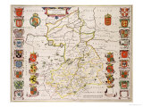 Buy Map of Cambridgeshire, Published Amsterdam c.1647-48 at AllPosters.com