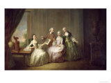Buy Family in an Interior with Squirrels, Possibly the Burton Family from Eltham, Kent, 1755-60 at AllPosters.com