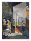 Buy Tourists Visiting and Sketching in Pompeii, c.1860 at AllPosters.com