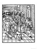 Buy Surgeon Directs as Assistant Breaks and Resets a Leg, Das Buch Der Cirugia, c.1497 at AllPosters.com