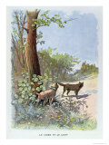 Buy The Dog and the Wolf, from Fables Choisies de La Fontaine by Jean de La Fontaine at AllPosters.com