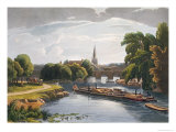 Buy Abingdon Bridge and Church, Engraved by Robert Havell the Younger at AllPosters.com