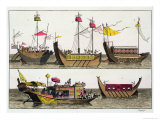 Buy Chinese Ships, Le Costume Ancien et Moderne, c.1820-30 at AllPosters.com