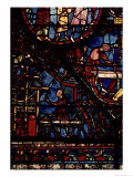 Carpenters at Work, Detail from the Life of St. Julian the Hospitaller Window in North Ambulatory