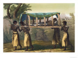 Buy Rich Native of the Congo Carried by Slaves, Plate 46 Le Costume Ancien et Moderne, c.1820 at AllPosters.com