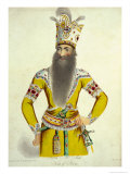 Portrait of Fatteh Ali Shah, Engraved by William Thomas Fry