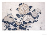 Bee and Chrysanthemums, from the Series Big Flowers Giclee Print