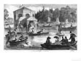View of the Pond of the Court at Fontainebleau, Engraved by Charles Maurand