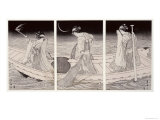 Buy Three Women on a Boat Fishing by Lamplight at AllPosters.com