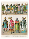 Anglo-Saxon Dress, from Trachten Der Voelker, 1864