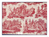 Les Saisons from the Mayoux Collection, 3rd Quarter 18th Century, Copper Plate Printed Cotton