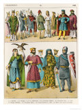 French Dress, c.1000, from Trachten Der Voelker, 1864