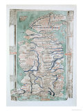Buy Map of England, Scotland and Wales, Ms Royal 14.C VII, Fol 5 V, 1250 at AllPosters.com