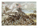 Black Troops of 54th Massachusetts Regiment During Assault of Fort Wagner, South Carolina, 1863