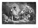 Conquest of Fire, Illustration from L'Homme Primitif by Louis Figuier
