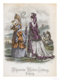 Buy Two Ladies, Fashion Plate from the Allgemeine Moden-Zeitung, Leipzig, 1872 at AllPosters.com