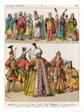 Moorish and Turkish Dress, c.1500, from Trachten Der Voelker, 1864