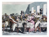 Buy Delightful Experience of a Family in a Crowded Restaurant, c.1860 at AllPosters.com
