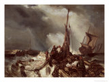 Buy Fisherman Pulling in a Net, 1868 at AllPosters.com