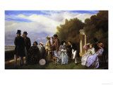 Buy Empress Eugenie and Her Court at Biarritz, 1861 at AllPosters.com