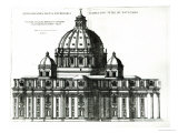 Buy The Exterior of St. Peter's Basilica in Rome, from Orthographia Partis Exterioris at AllPosters.com