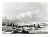 Buy Winter Travelling on Great Salave Lake, from Journey to the Polar Sea, Engraved by Edward Finden at AllPosters.com