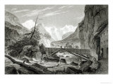 Buy Mont Blanc from the Baths of St. Didier, Engraved by c.Westwood at AllPosters.com