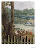 Buy Mural Painting from Drakelowe Hall, Nr. Burton on Trent. Peasants Resting at AllPosters.com