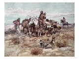 Native Americans Plains People Moving Camp, 1897