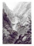 Buy The Cascade of Minzapeezo, Watercolour by Samuel Davies After an Engraving, c.1800 at AllPosters.com