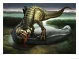 Allosaurus Eating an Apatosaurus