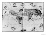 Buy World Map Tracing Magellan's World Voyage, from the Portolan Atlas of the World, c.1540 at AllPosters.com