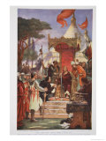 King John Signs the Magna Carta, 15 June 1215, Illustration from The History of the Nation