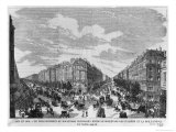 Buy Paris, 1878, Boulevard Haussmann Between Boulevard Des Italiens and Rue Taitbout, Engraved Dumont at AllPosters.com
