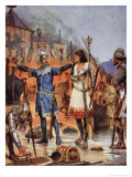 Fitzstephen Burns His Boats, 1169, Illustration from The History of the Nation