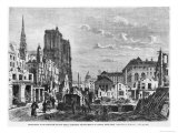 Buy Paris, Demolition of a Part of Cite to Extend the Buildings of New Hotel-Dieu, Engraved Barbant at AllPosters.com