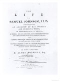Title Page, from The Life of Samuel Johnson by James Boswell