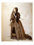 Buy Costume Design For the Role of Dona Elvire in an 1847 Production of Don Juan by Moliere at AllPosters.com