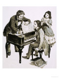 Music Teacher Friedrich Wieck Shouts at Robert Schumann While His Daughter, Clara Wieck, Looks On